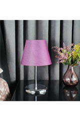 Fiesta Sun Metal Leg Lampshade Table Lamp - Wide Chrome (purple) - Swordslife