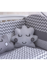 Figured Gray Crib Baby Sleeping Set 60x120 - Swordslife