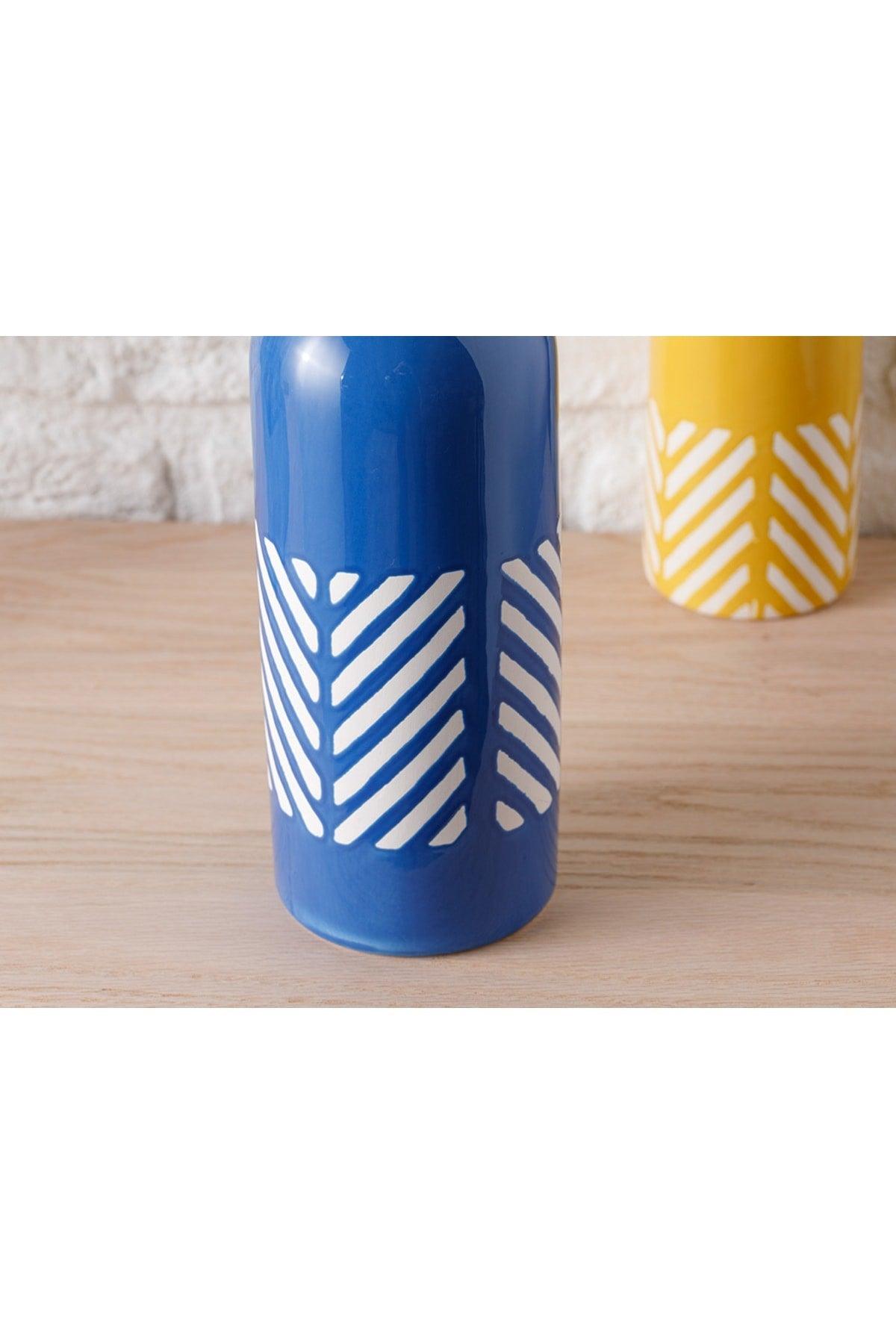 Flasche Vase 10x10x27 Cm Navy - Swordslife