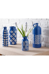 Flasche Vase 10x10x27 Cm Navy - Swordslife