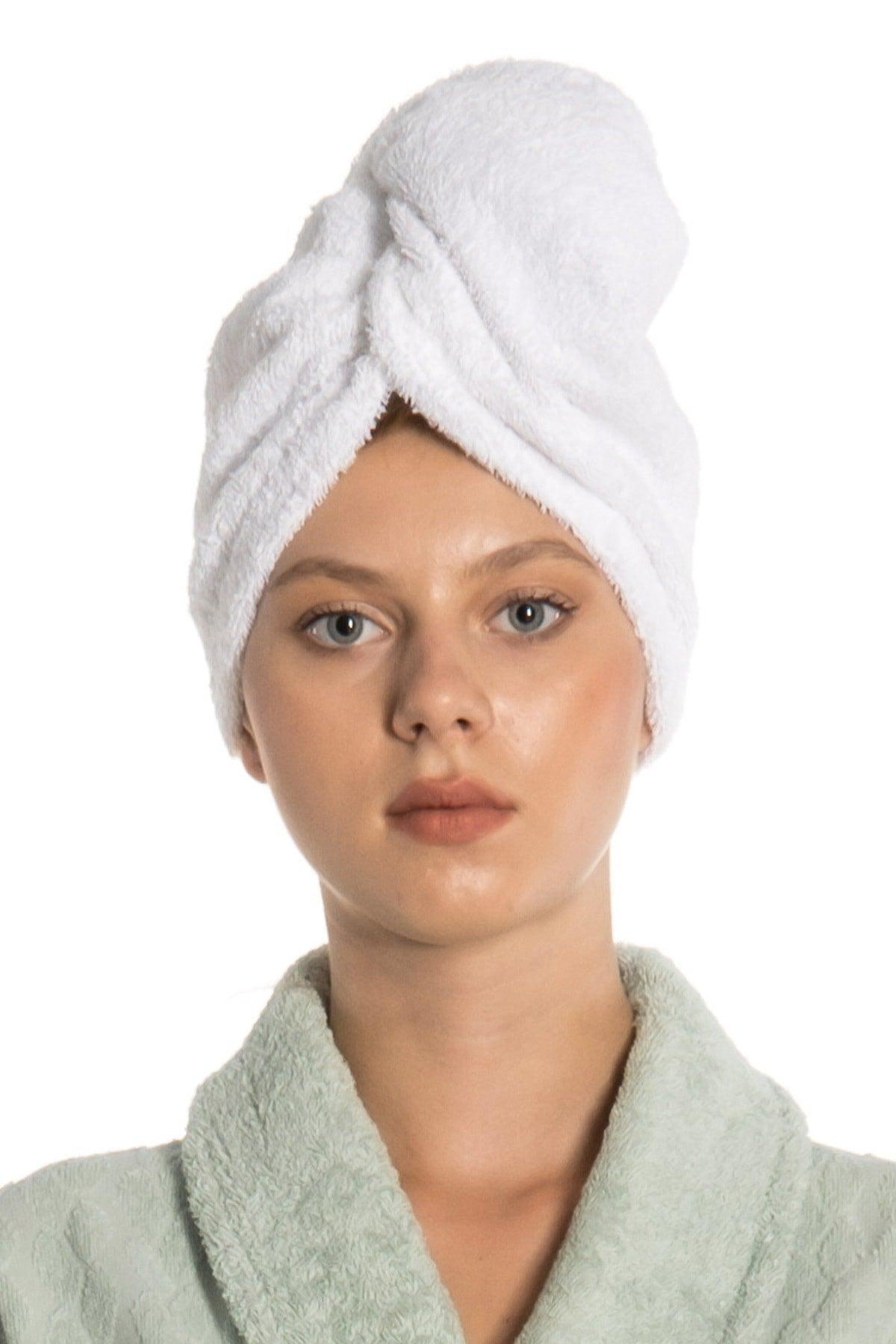 Flat Eponge Button Towel Hair Drying Cap - Swordslife