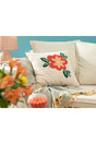 Fleur Punch Embroidered Cushion Cover 45x45 Cm Natural - Swordslife