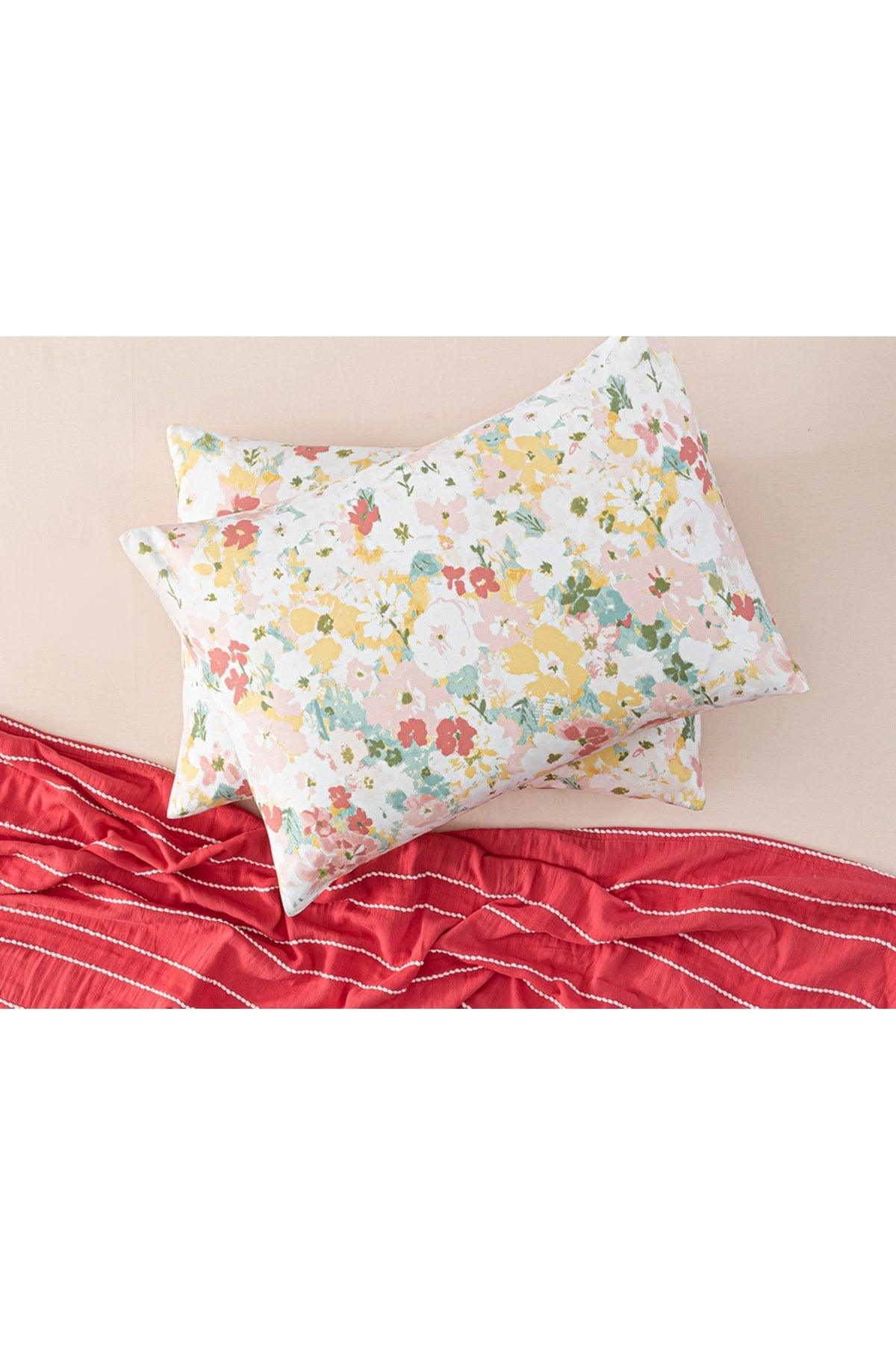 Floral Pureness Cotton 2-Pack Pillowcase 50x70 Cm Pink - Swordslife