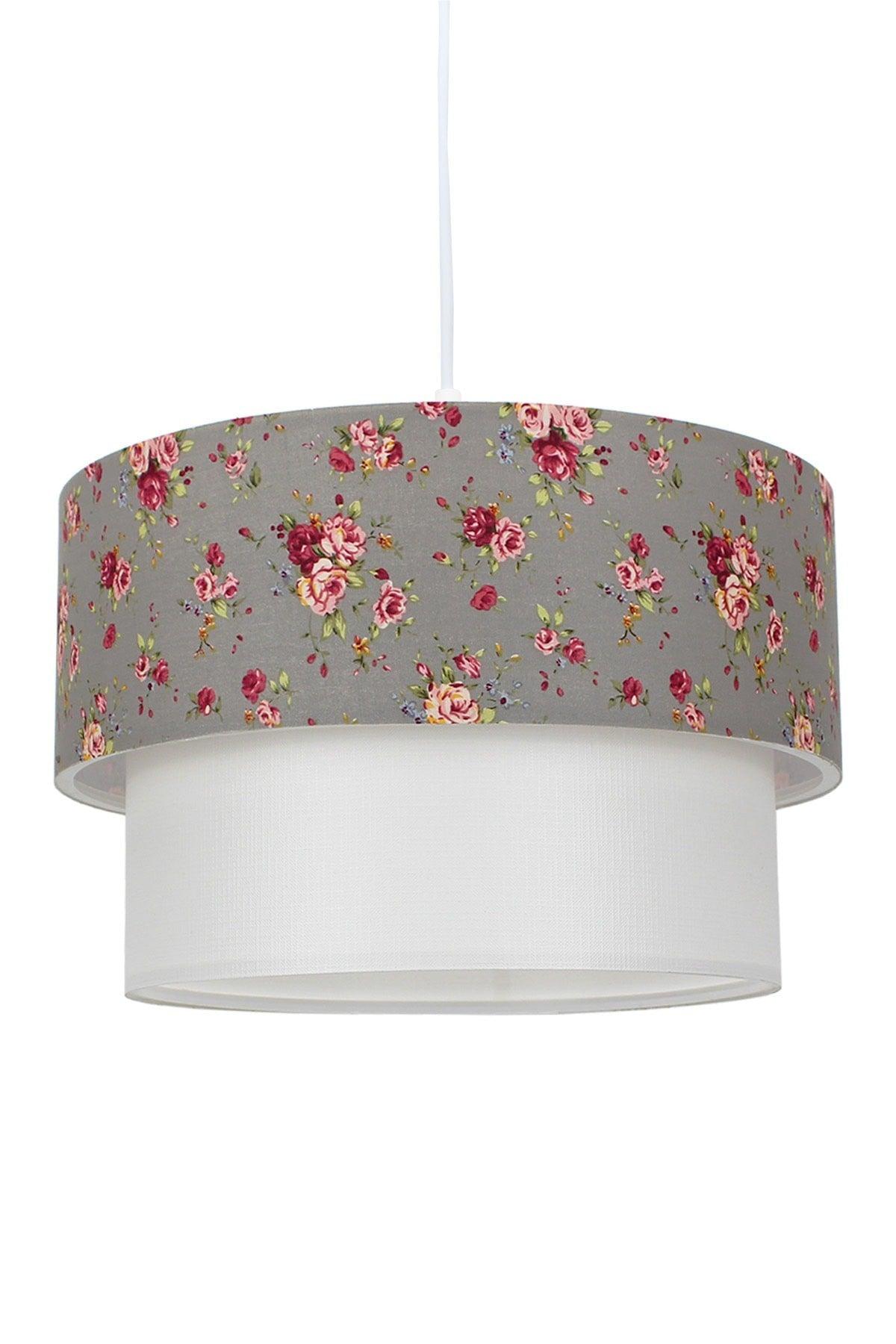 Floral Triple Lampshade And Chandelier Set Bedroom Lighting - Swordslife