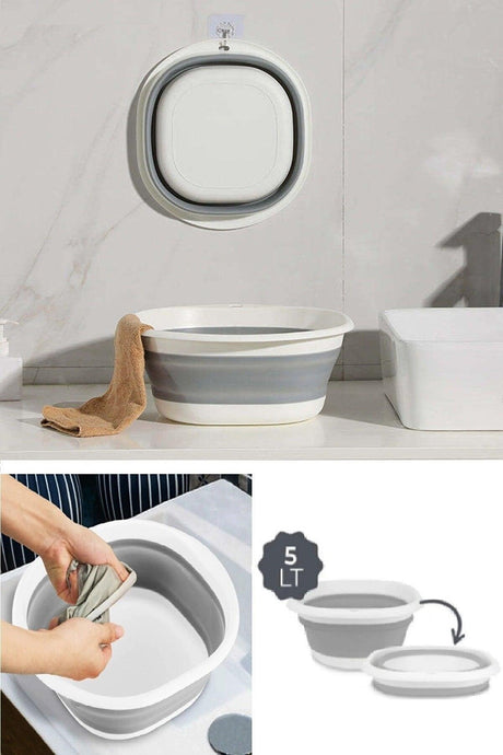 Folding Bath Basin Accordion Foldable Bath Basin 5 Lt - Swordslife
