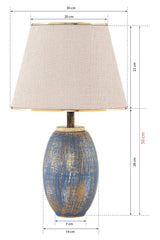 Fonce Ceramic Lampshade Blue Gold Srmk-53 - Swordslife