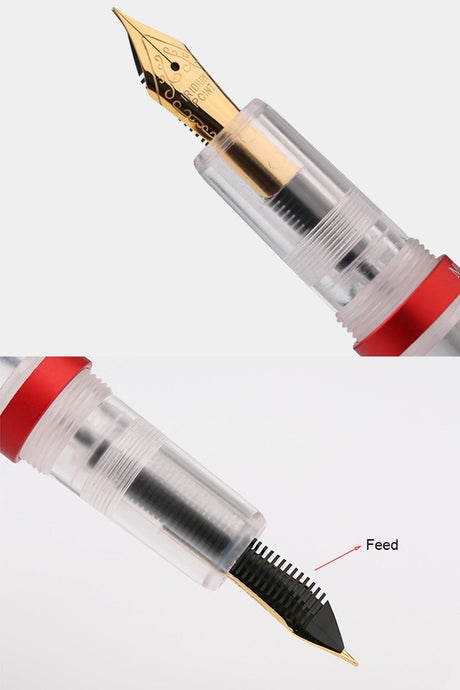 Fountain Pen Acrylic Transparent - F Tip (syringe