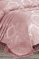 French Lace Kure 3 Piece Bedspread Powder - Swordslife