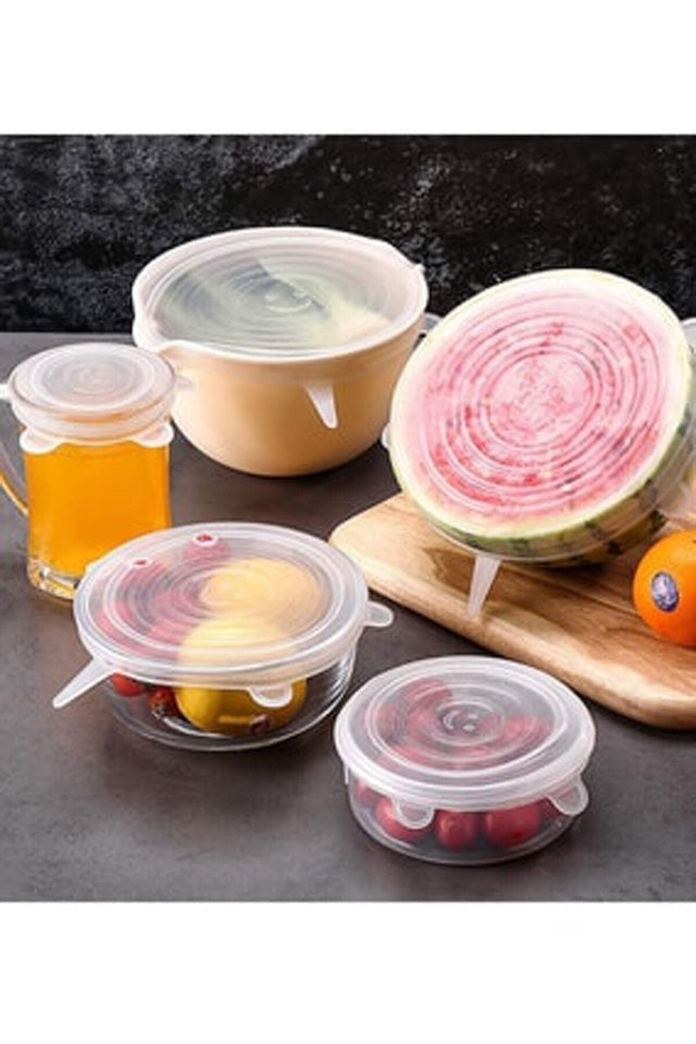 6 Silicone Stretch Lids Preserving Freshness - Swordslife