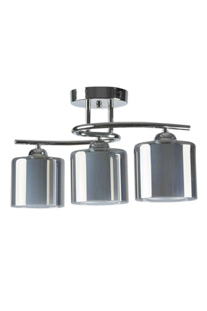 Fuji Modern Chrom Farbe Flamme Doppelverglastes Wohnzimmer - Küche - Schlafzimmer 3 Lü Kronleuchter - Swordslife