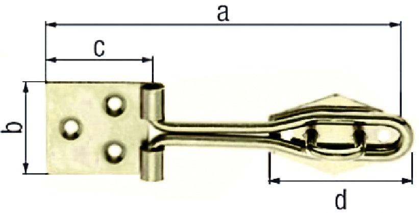 GAH ALBERTS Hefalll.93.5mm B.31.5mm STA galv.gelb verz - Swordslife