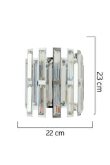 Galliano Chrome 2 Piece Wall Sconce Set Crystal Stone Modern Bedroom-Bed Head Wall Lamp - Swordslife