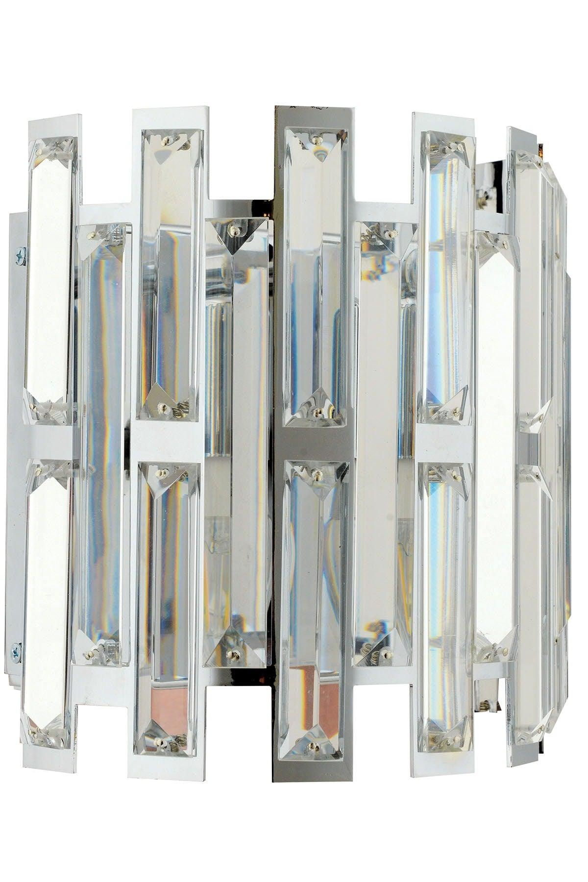 Galliano Chrome Plated Crystal Stone Wall Lamp for Bedroom-Bedhead-Living Room Sconce - Swordslife