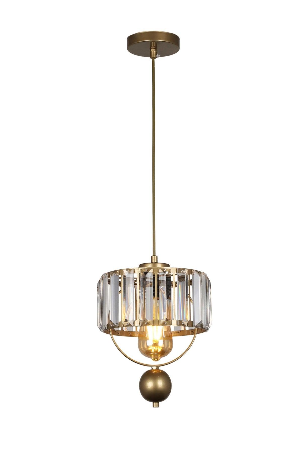 Gallon Single Lux Crystal Tumbled Pendant Lamp Chandelier - Swordslife