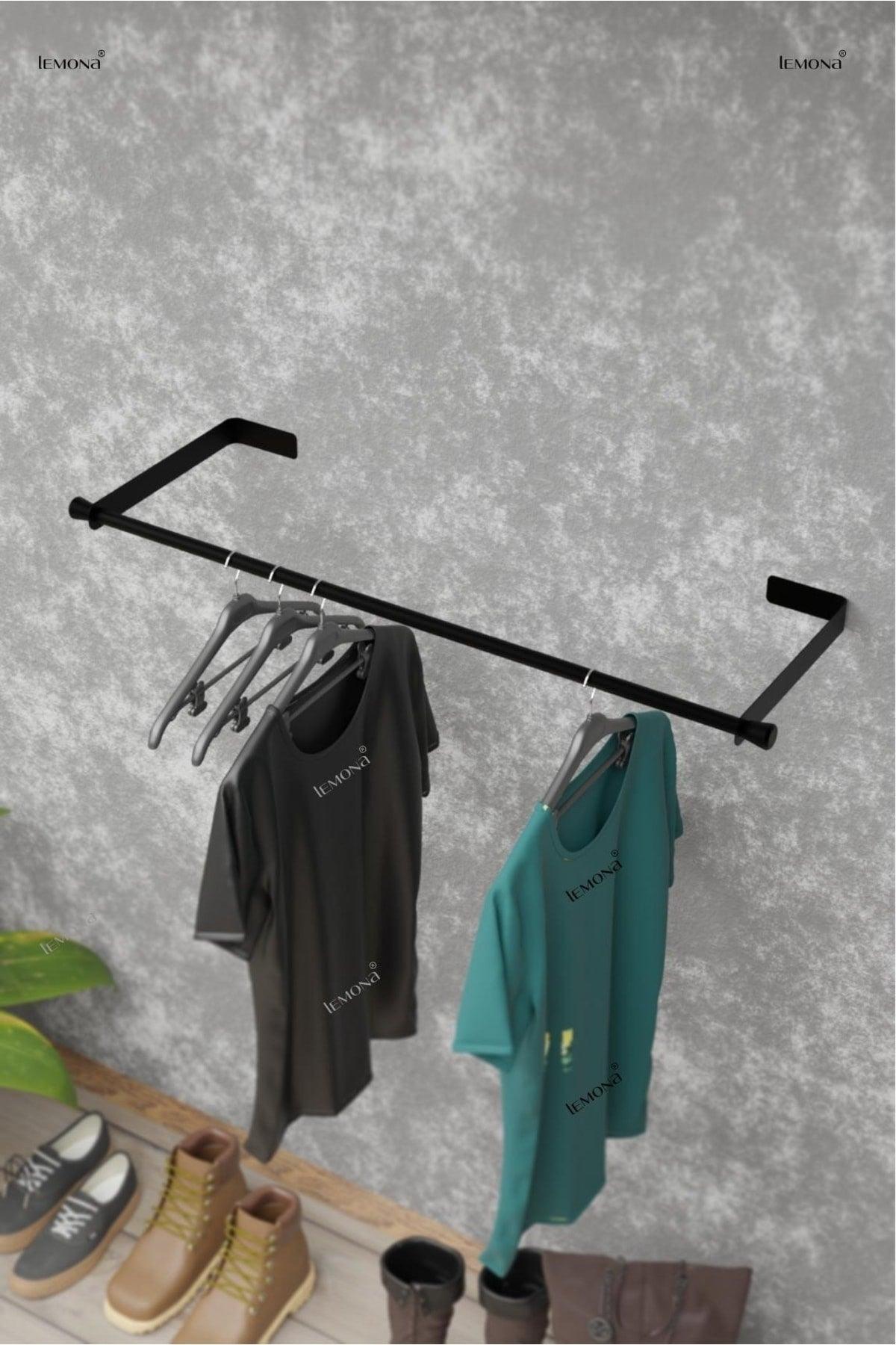 Garment Hanger Metal Wall Mounted Hanger Special Design Industrial Type Modern Hanger & Matte Black - Swordslife