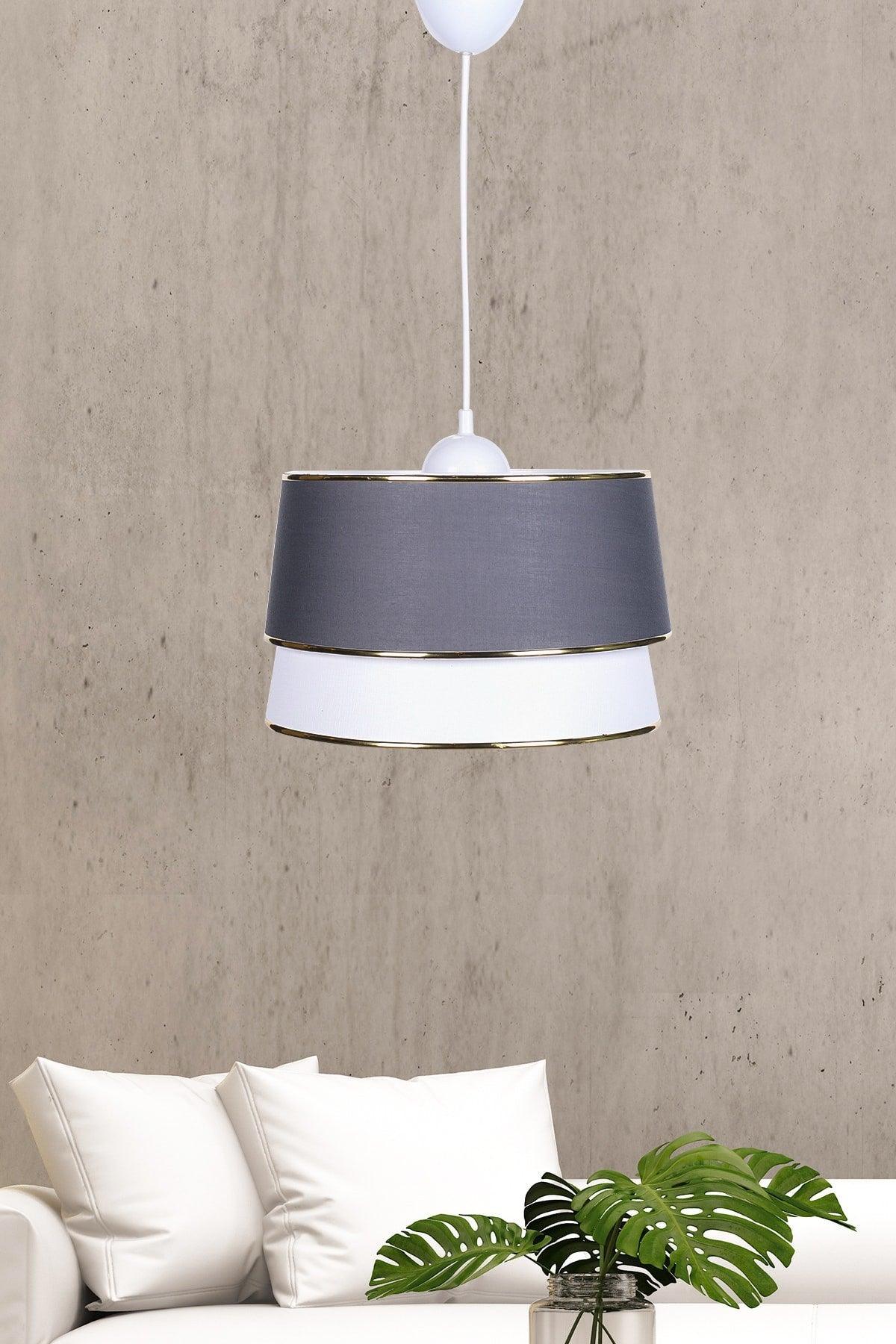 Genial Single Pendant Lamp Gray White Mdrn-45 - Swordslife