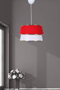 Genial Single Pendant Lamp Red White Mdrn-45 - Swordslife