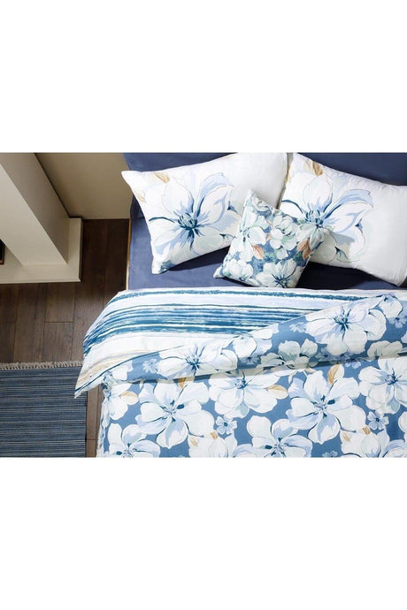 Georgia Cotton Double Duvet Cover Set 200x220 Cm Blue - Swordslife