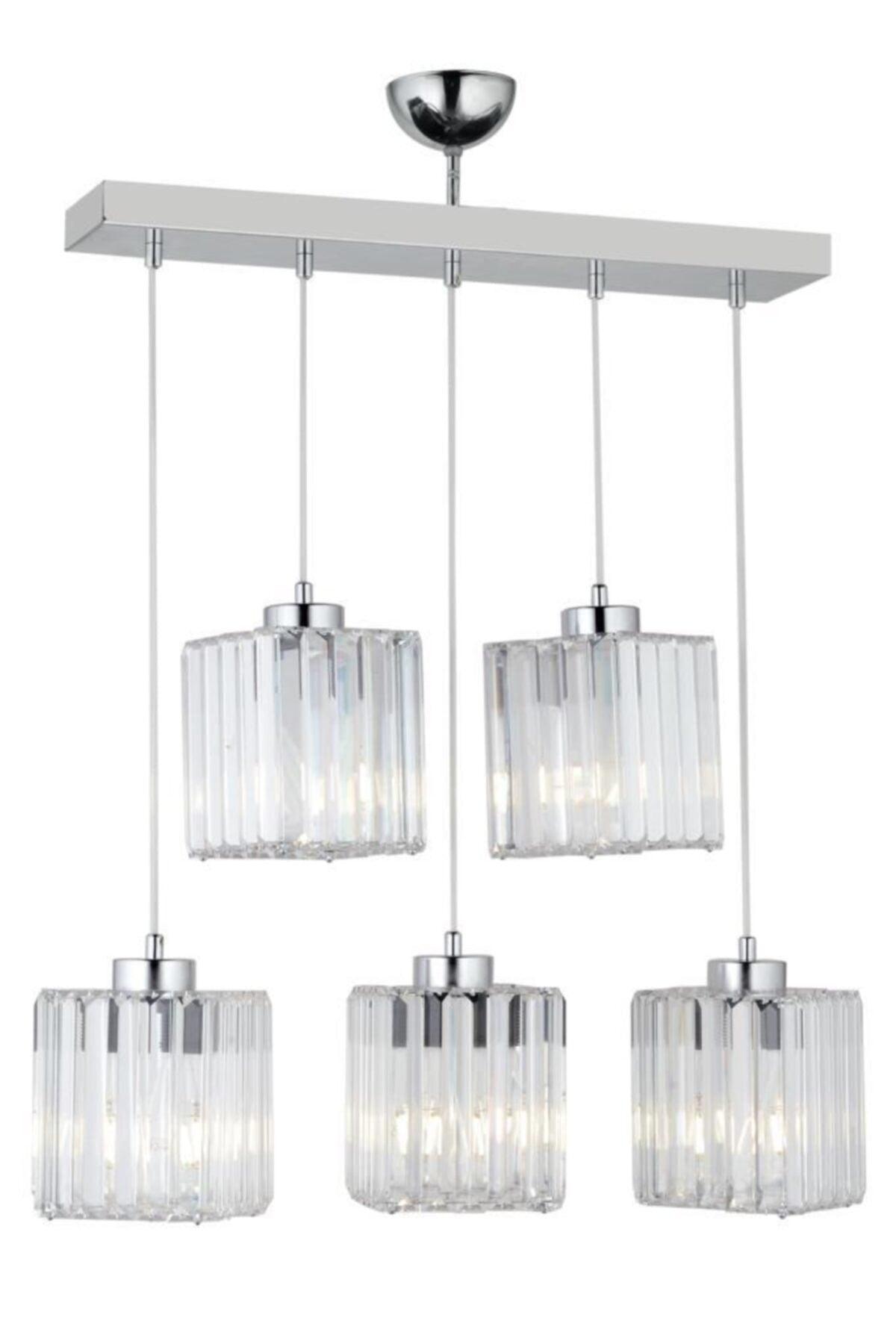 Sardunya 5 Piece Chrome K-01 Chandelier - Swordslife