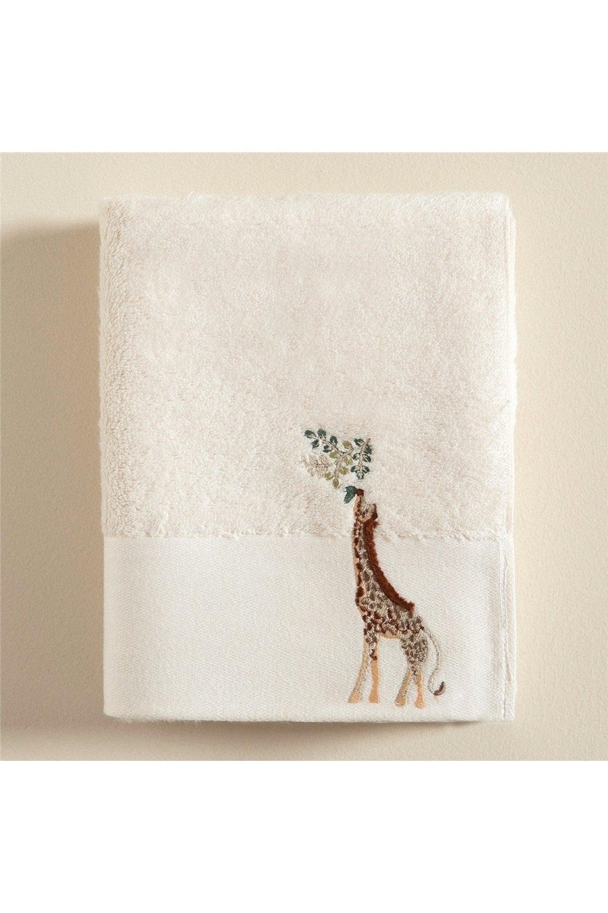 Giraffee Face Towel 50x90 cm Ecru - Swordslife