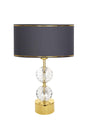 Gld-krs01 Gold Footed Crystal Lampshade - Gold Anthracite - Swordslife