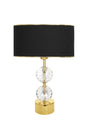 Gld-krs01 Gold Footed Crystal Lampshade - Gold Black - Swordslife