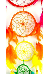 Evil Dream Repellent in Rainbow Colors Colorful Dreamcatcher Wall Ornament - Swordslife