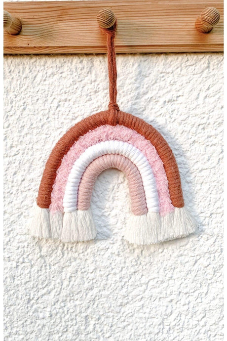 Rainbow Shaped Macrame Stylish Wall Ornament - Swordslife