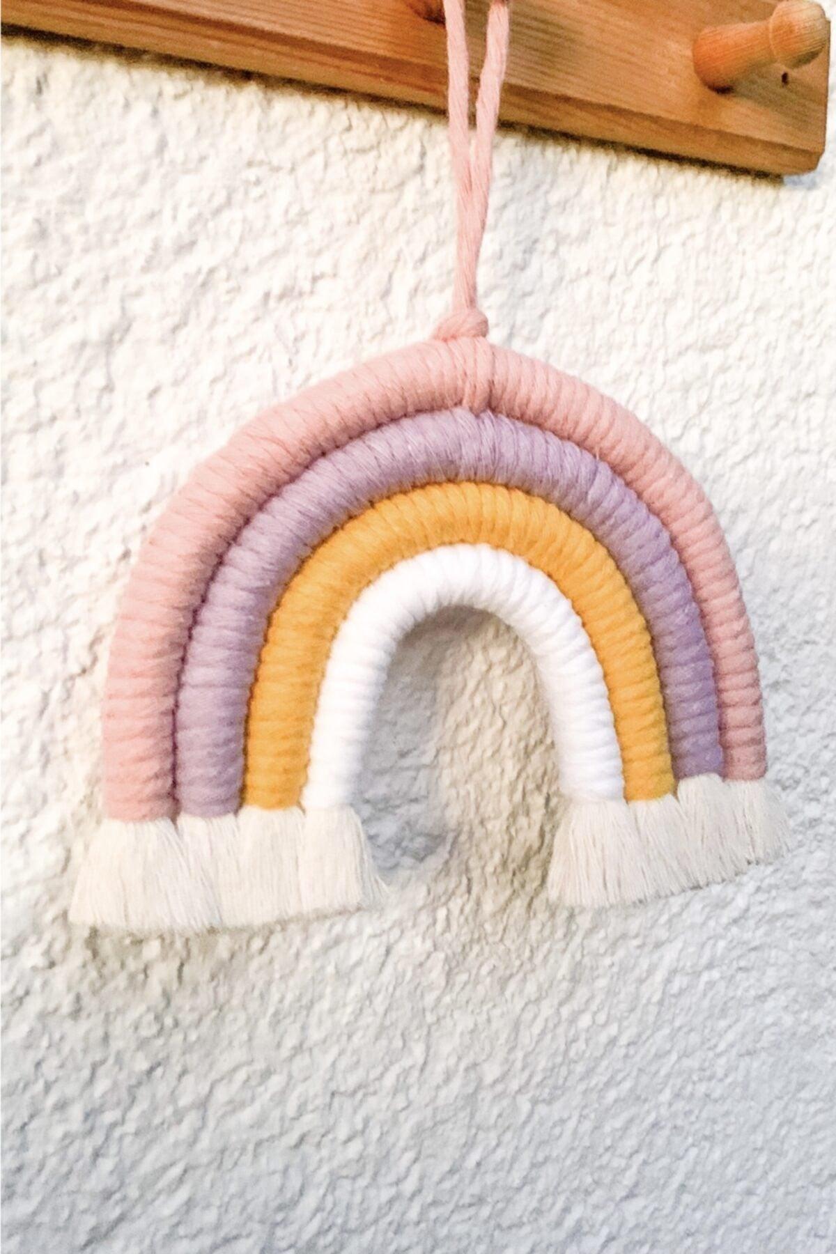 Rainbow Shaped Macrame Stylish Wall Ornament - Swordslife