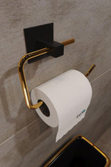 Gold Edelstahl Wc Papier Toilettenpapier Toilettenpapier Toilettenpapier Hänger Kleber Design - Swordslife