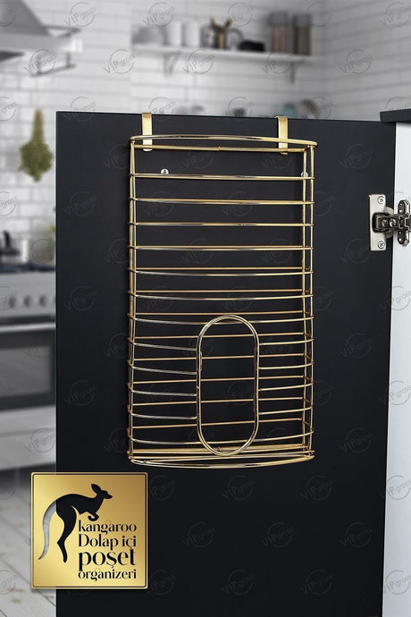 Gold Hanging Bag Basket