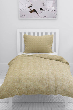 Gold Single Duvet Cover Set - Mustard