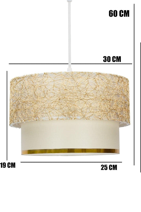 Gold Thread Deco Single Pendant Chandelier - Swordslife