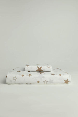 Gold Single Duvet Cover Set - Ecru - Mink - Swordslife
