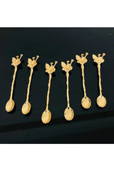 Golden Flower Teaspoon of 6 - Swordslife