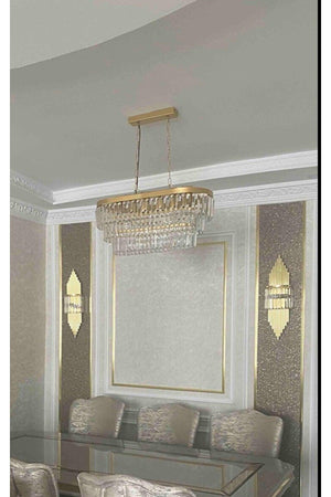 Goldfarbe Kristal Applique Wandleuchte Salon Corridor Hotel Restaurant Dekorative Applique - Swordslife
