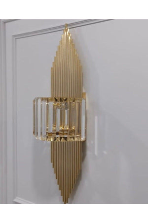 Goldfarbe Kristal Applique Wandleuchte Salon Corridor Hotel Restaurant Dekorative Applique - Swordslife