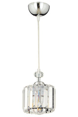 Saka Single Chrome Crystal, Stone Modern Design Kitchen Crystal Pendant Lamp Chandelier - Swordslife