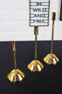 3 Piece Gold Slim Candle Holder