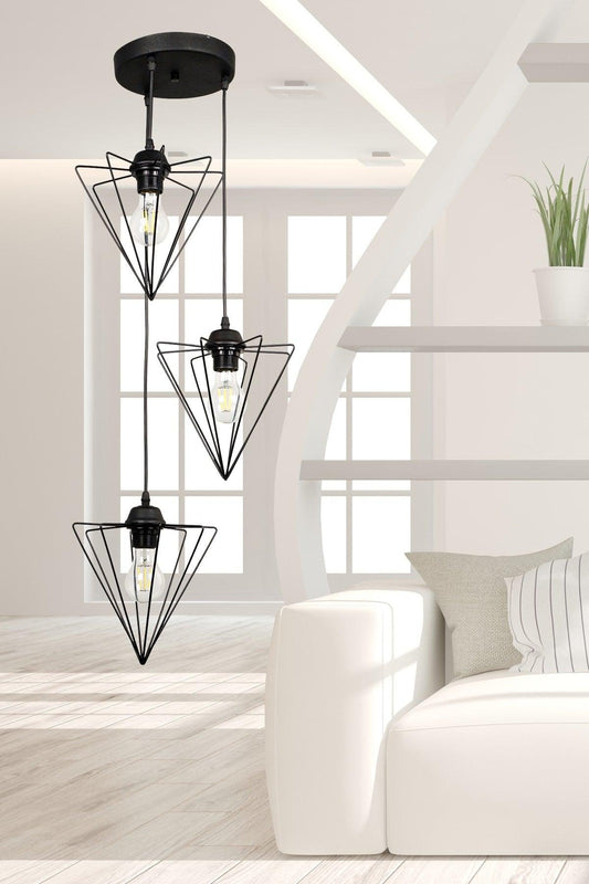 Grand 3rd Black Pendant Chandelier - Swordslife