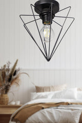 Grand Single Black Ceiling Mount Chandelier - Swordslife