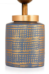 Grande Ceramic Lampshade Blue Gold Srmk-53 - Swordslife