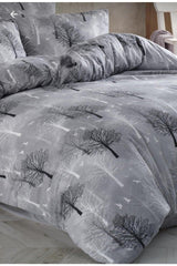 Gray Tree Single Duvet Cover Set