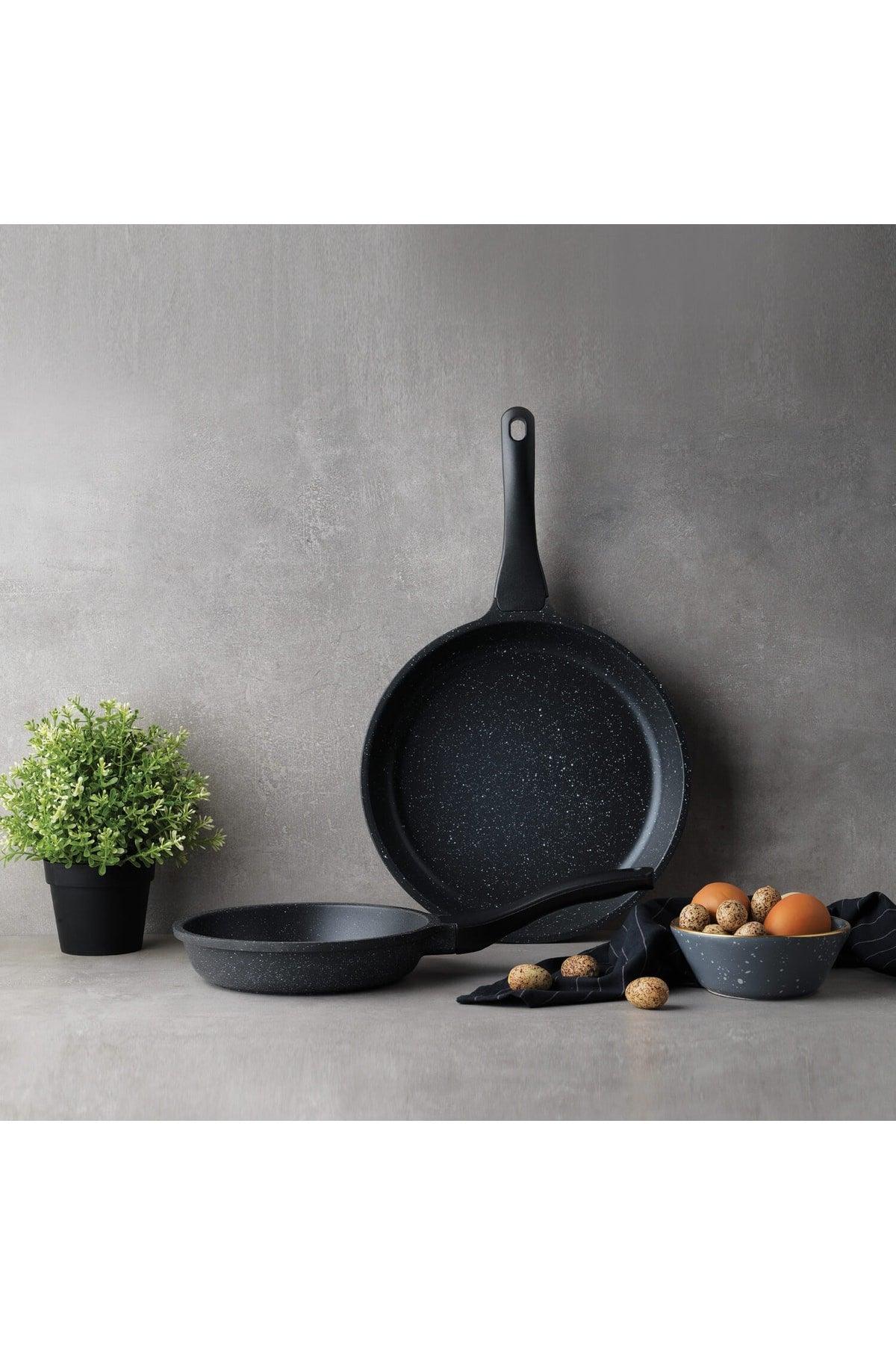 Gray Famos Fireproof Non-Stick 2 Piece Granite Casting Pan Set - Swordslife