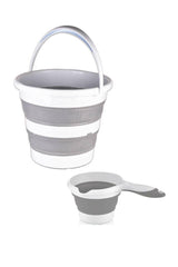 Gray Foldable Bucket And Gray Foldable Cup M1 - Swordslife