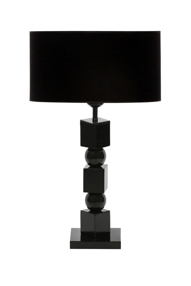 Grazya Black Wood Lampshade - Black - Swordslife