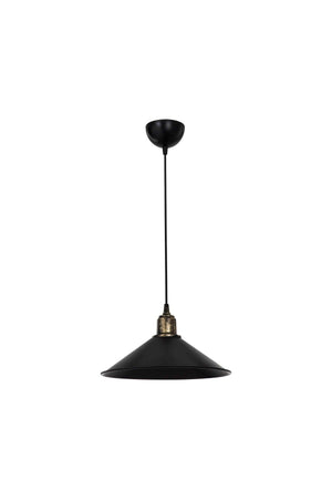 Large Maya Single Antique Pendant Lamp Black - Swordslife