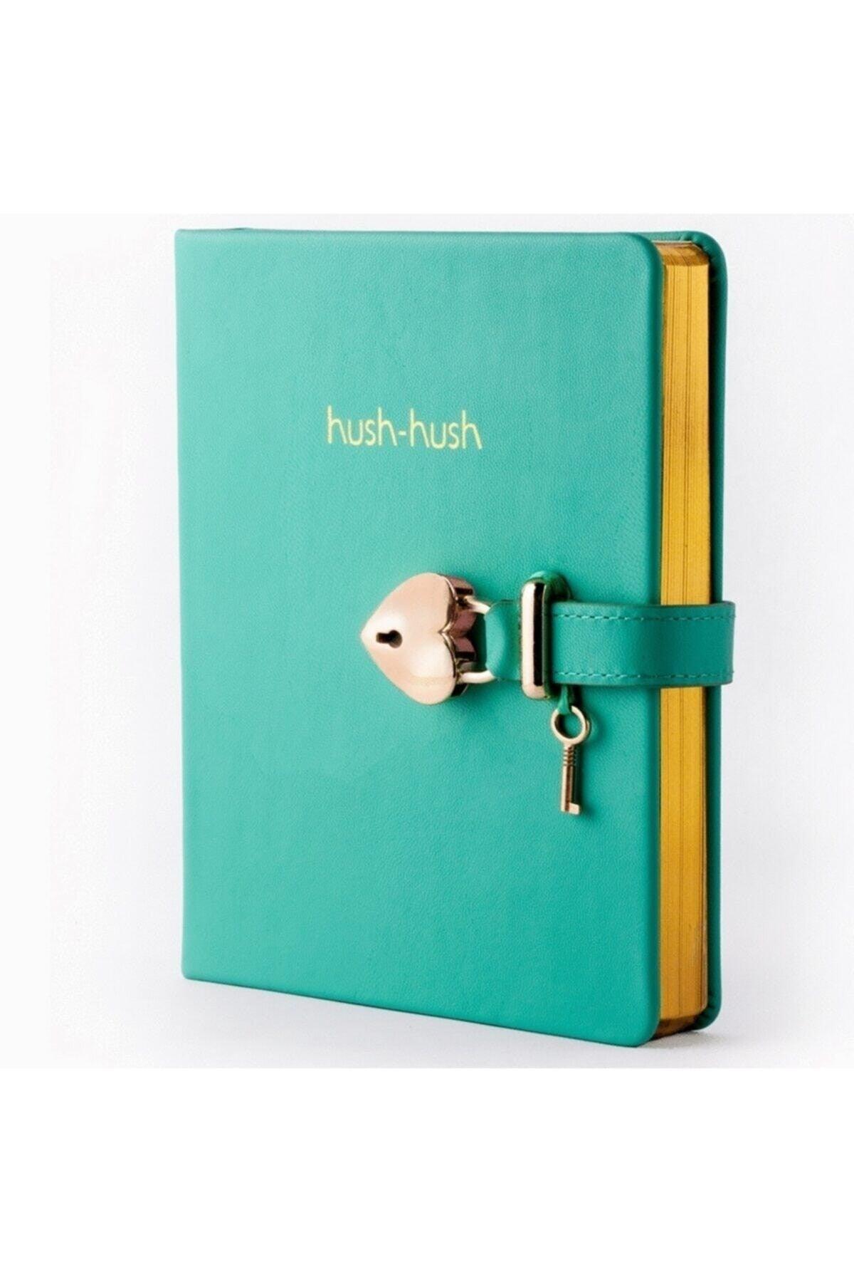 Green Hush Hush Locked Notebook 13x18