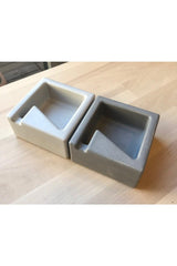 Gray Concrete Ash Tray Set of 2 - Swordslife