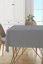 Gray Plain Table Cloth Thai Feather Velvet Stain Resistant Washable Woven Fabric Plain Solid Color Mso010 - Swordslife